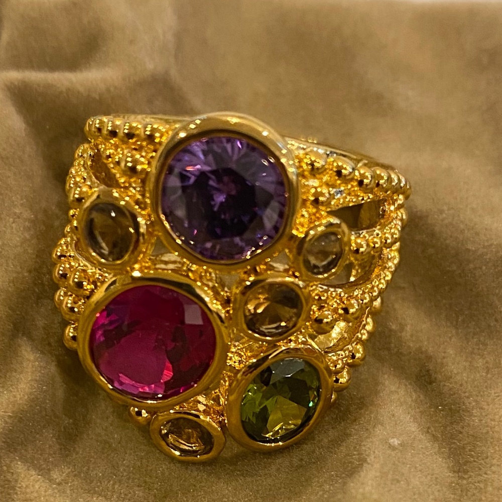 Fun Multi Color Statement Ring